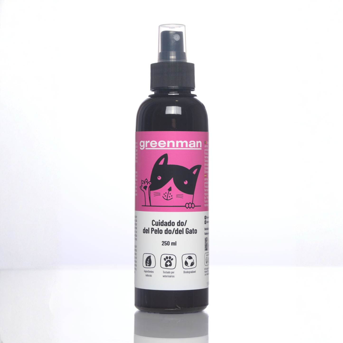 Cuidado probiótico natural para a pele e o pelo do gato