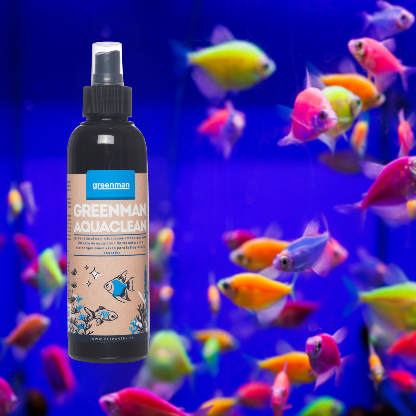 Greenman AquaClean – Spray de Limpeza Probiótico para Aquários