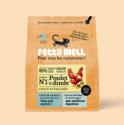 Ração para Gatos sem Cereais com Frango e Peru