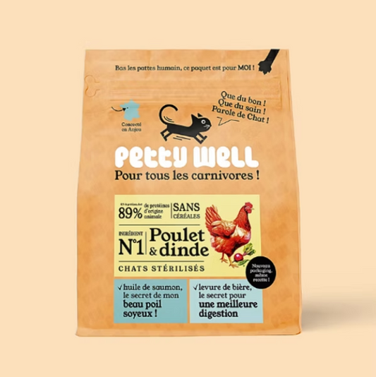 Ração para Gatos sem Cereais com Frango e Peru